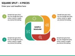 Square Split – 4 Pieces PPT Slide 2