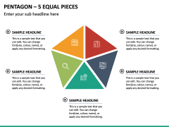 Pentagon – 5 Equal Pieces PPT Slide 2