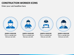Construction Worker Icons PPT Slide 3