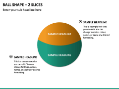 Ball Shape – 2 Slices PPT Slide 2