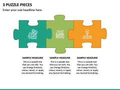 3 Puzzle Pieces PPT Slide 2