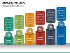 Cylinder Stair Steps PPT Slide 6