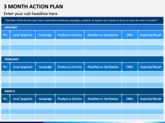 3 Month Action Plan PPT Slide 7