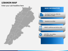 Lebanon Map PPT Slide 3