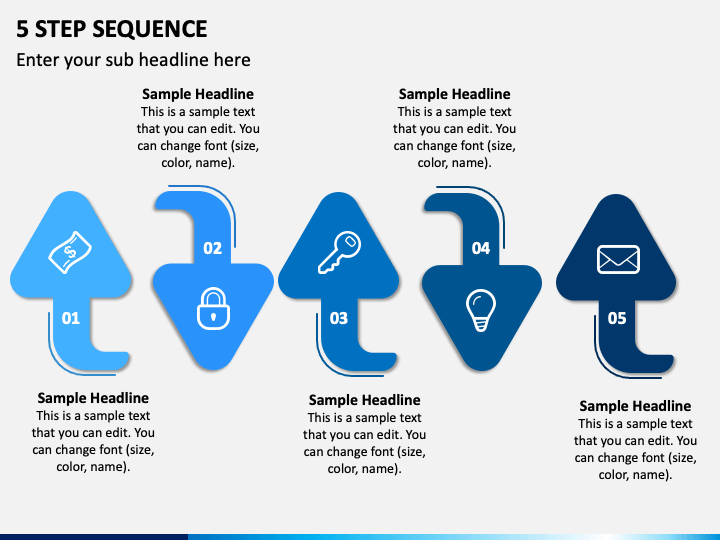 5 Step Sequence PPT Slide 1