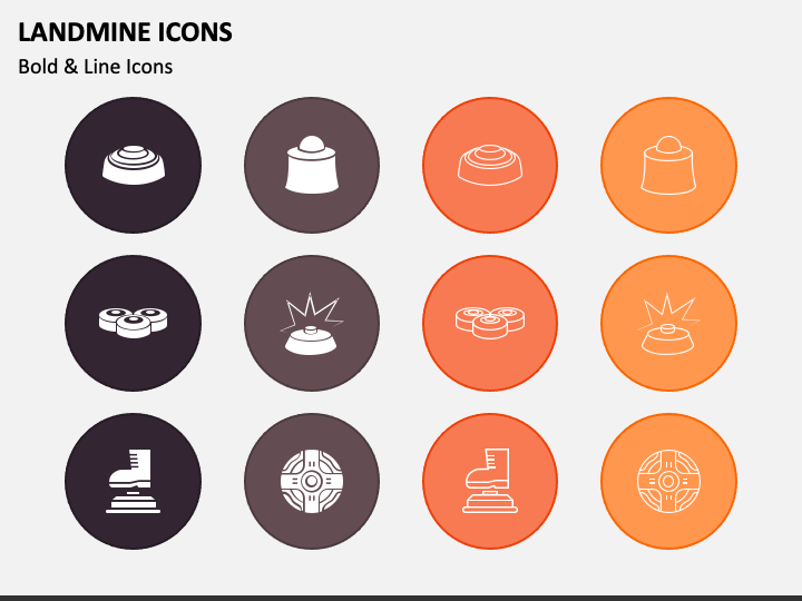 Landmine Icons PPT Slide 1
