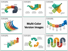 3D Curved Arrows PPT Slide MC Combined
