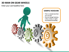 3d Man On Gear Wheels PPT Slide 2