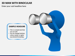 3d Man With Binocular PPT Slide 1