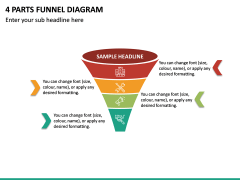4 Parts Funnel Diagram PPT Slide 2