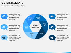 6 Circle Segments PPT Slide 1
