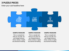 3 Puzzle Pieces PPT Slide 1