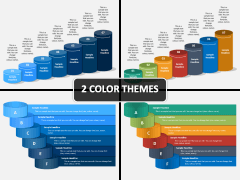 Cylinder Stair Steps PPT Cover Slide