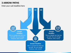 3 Arrow Paths PPT Slide 1