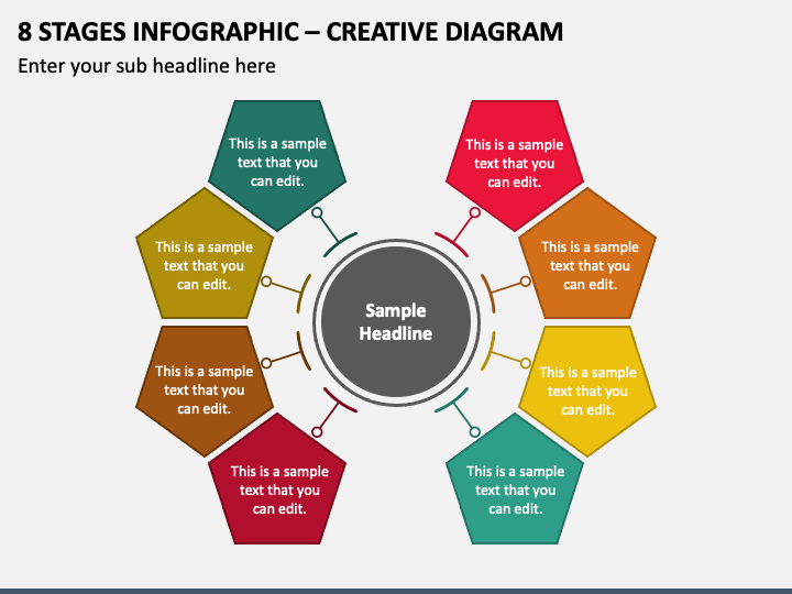 8 Stages Infographic - Creative Diagram PPT Slide 1