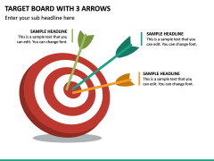 Target Board With 3 Arrows PPT Slide 2