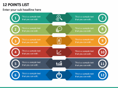 12 Points List PPT Slide 2