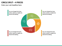 Circle Split – 4 Pieces PPT Slide 2