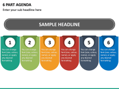 6 Part Agenda PPT Slide 2