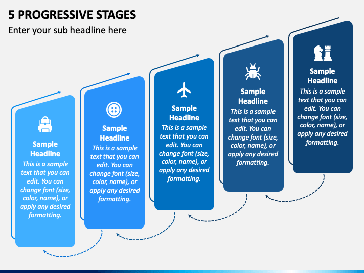 5 Progressive Stages PPT Slide 1