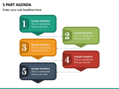 5 Part Agenda PPT Slide 2