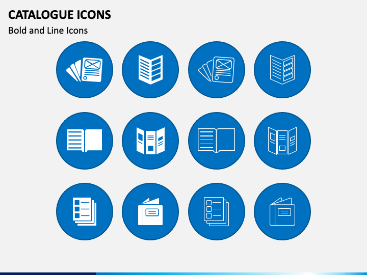 Catalogue Icons PPT Slide 1