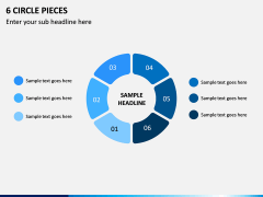 6 Circle Pieces PPT Slide 1