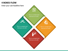 4 Boxes Flow PPT Slide 2