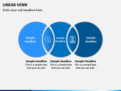 Linear Venn Diagram PPT Slide 1