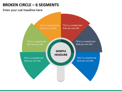 Broken Circle - 6 Segments PPT Slide 2