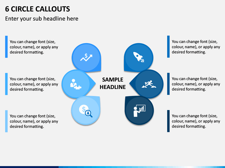 6 Circle Callouts PPT Slide 1