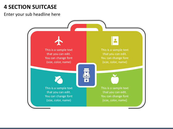 4 Section Suitcase Slide 1