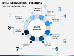 Circle Infographics – 8 Sections PPT Slide 1