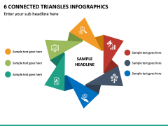 6 Connected Triangles Infographics PPT Slide 2