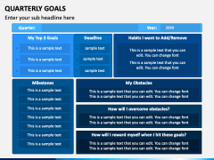 Quarterly Goals PPT Slide 2