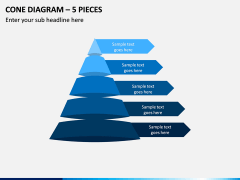 Cone Diagram – 5 Pieces PPT Slide 1