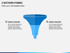 2 Sections Funnel PPT Slide 1