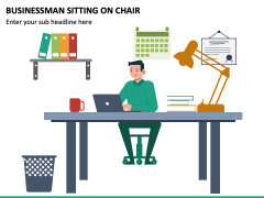 Businessman Sitting on Chair PPT Slide 2