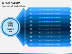10 Part Agenda PPT Slide 1