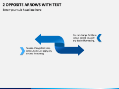 2 Opposite Arrows with Text PPT Slide 1