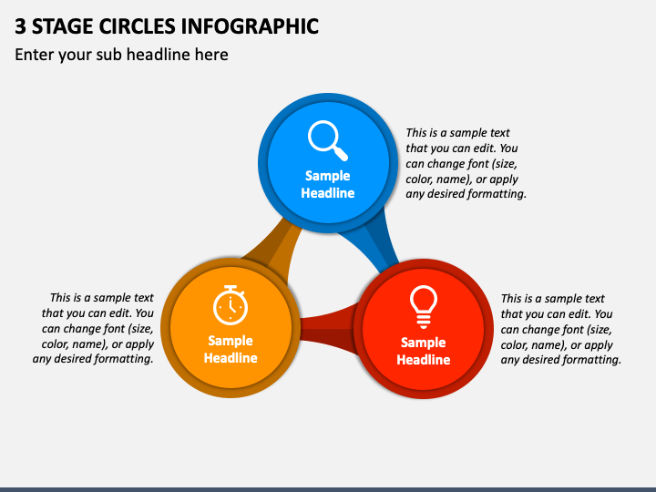 3 Stage Circles Infographic PPT Slide 1