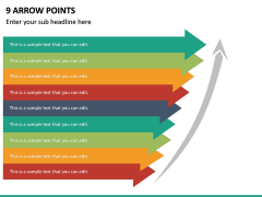 9 Arrow Points PPT Slide 2