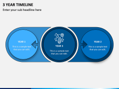 3 Year Timeline PPT Slide 1