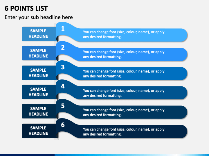 6 Points List - Free PPT Slide 1