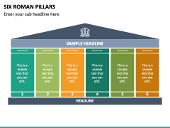 Six Roman Pillars PPT Slide 2