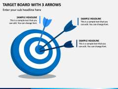 Target Board With 3 Arrows PPT Slide 1
