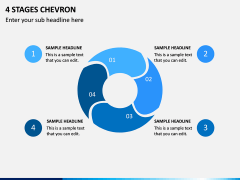 4 Stages Chevron PPT Slide 1