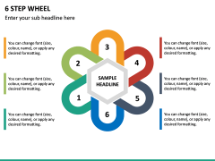 6 Step Wheel PPT Slide 2