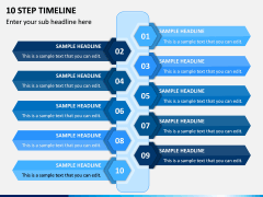 10 Step Timeline PPT Slide 1