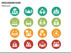 Discussion Icons PPT Slide 3